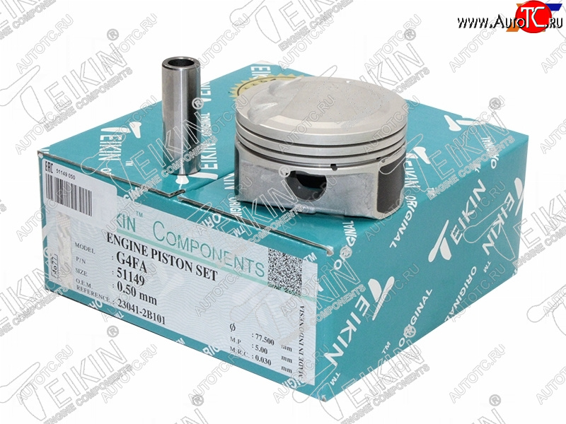 6 999 р. Поршни (к-т 4 шт) 050 KIA CEED 07-18I30 09-17RIO 11-17SOLARIS 10- G4FA TEIKIN 51149 050  с доставкой в г. Керчь