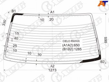 Стекло заднее (Цвет зеленый Обогрев) Daewoo Nexia 94-16  LeMans 86-93  Racer 86-95  Opel Kadett XYG CIELO RW/H/X