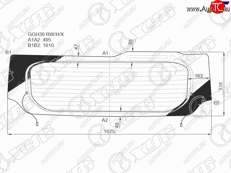 18 499 р. Стекло заднее (Цвет зеленый Обогрев) Toyota Alphard (H30) 15-23  Vellfire 15-23 XYG GGH30 RW/H/X  с доставкой в г. Керчь