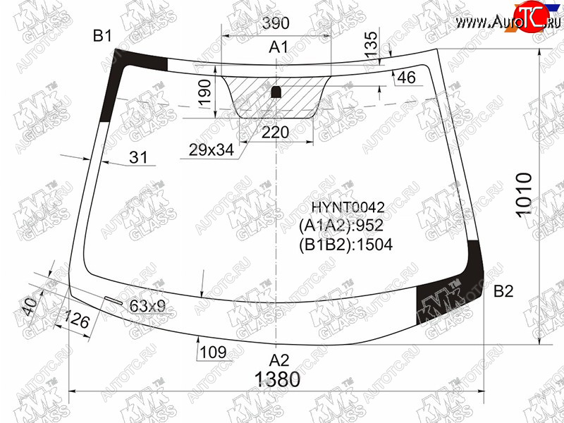 5 299 р. Стекло лобовое Hyundai Solaris 10-17  Kia Rio 11-17  Hyundai Accent 11-17                          KMK HYNT0042  с доставкой в г. Керчь