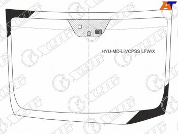 6 499 р. Стекло лобовое (Датчик дождя Место под датчик запотевания) Hyundai Elantra 10-16  Avante 10-15 XYG HYU-MD-L-VCPSS LFW/X  с доставкой в г. Керчь. Увеличить фотографию 1