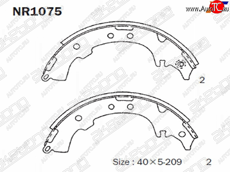 1 679 р. Колодки тормозные зад барабанные RR SAT  Toyota Gaia  XM10 - Rush  J200  с доставкой в г. Керчь