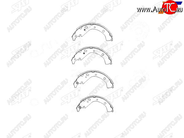 1 169 р. Колодки тормозные барабанные задние LH-RH SAT Toyota Wish XE10 дорестайлинг (2003-2005)  с доставкой в г. Керчь