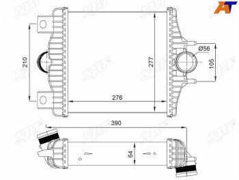 10 249 р. Интеркулер LAND ROVER RANGE ROVER 12-RANGE ROVER SPORT 13- SAT ST-211-0006  с доставкой в г. Керчь. Увеличить фотографию 1
