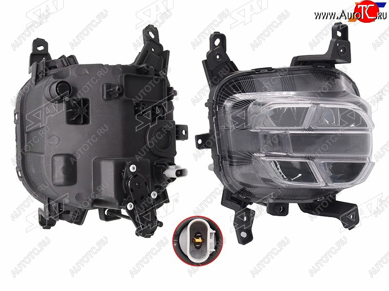 6 499 р. Правая противотуманная фара (LED) SAT  KIA Sportage  4 QL (2016-2022) дорестайлинг, рестайлинг  с доставкой в г. Керчь