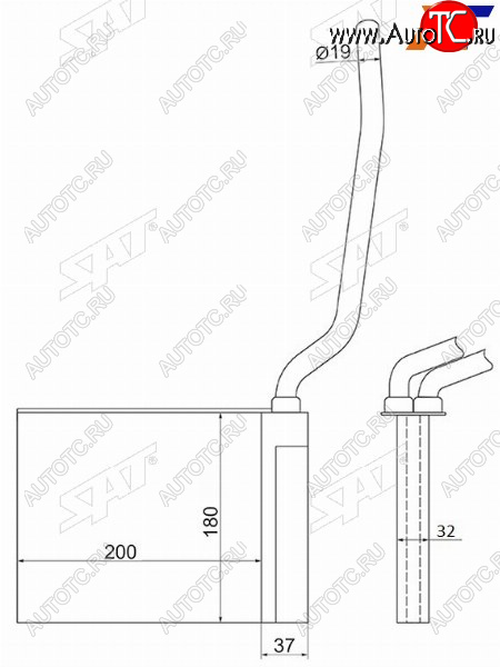 2 149 р. Радиатор отопителя салона FORD FOCUSC-MAX 04-MAZDA 3 03-MAZDA 5 05-VOLVO C 30 06-C70 05-S40  SAT ST-FDA5-395-0  с доставкой в г. Керчь