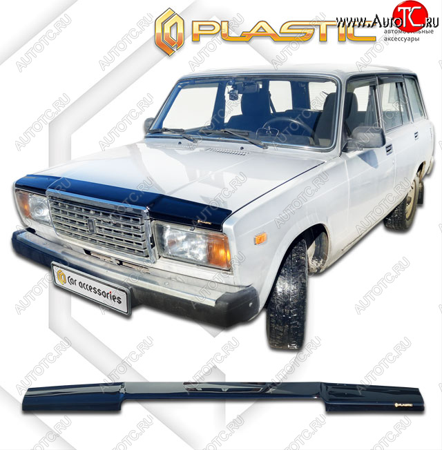 1 899 р. Дефлектор капота CA-Plastic  Лада 2104 (1984-2012) (classic черный, без надписи)  с доставкой в г. Керчь
