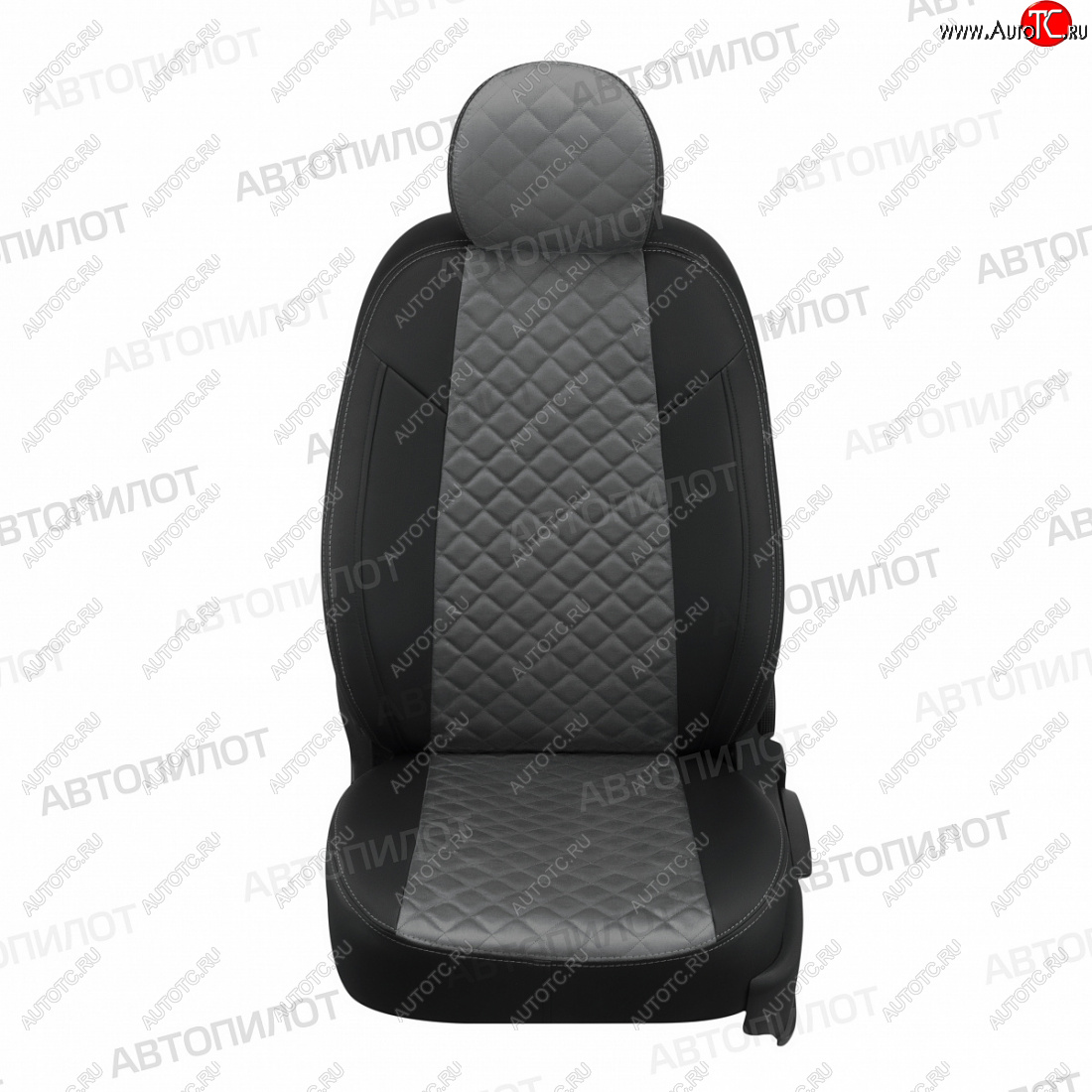 8 749 р. Чехлы сидений (экокожа/алькантара) Автопилот Ромб  Haval M6 (2021-2025) (черный/серый)  с доставкой в г. Керчь