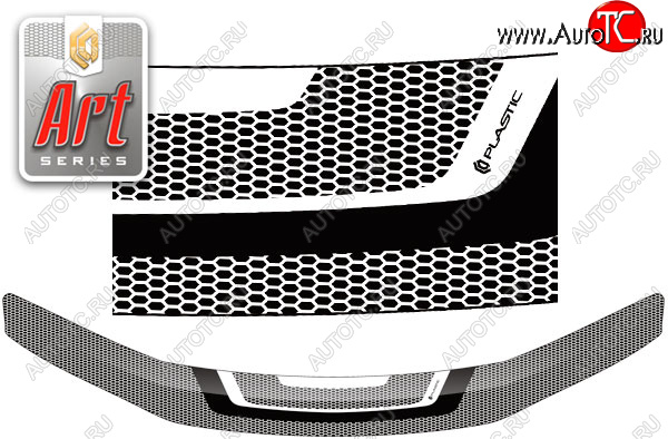 2 159 р. Дефлектор капота CA-Plastic  Lexus HS250h  F10 (2009-2013) дорестайлинг (серия ART графит)  с доставкой в г. Керчь