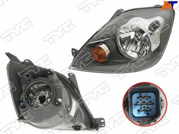 9 249 р. Фара левая (с электрокорректором) TYC  Ford Fiesta  5 (2005-2008) хэтчбэк 5 дв. рестайлинг  с доставкой в г. Керчь. Увеличить фотографию 2