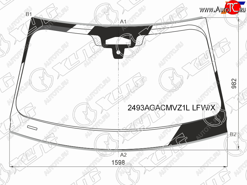 12 249 р. Стекло лобовое (Три камеры Датчик дождя Молдинг) BMW X5 18-  X7 18- XYG 2493AGACMVZ1L LFW/X  с доставкой в г. Керчь