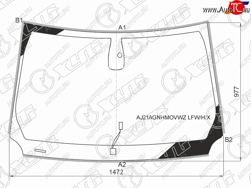 14 449 р. Стекло лобовое (Обогрев щеток Датчик дождя Молдинг) Jeep Compass 16- XYG AJ21AGNHMOVWZ LFW/H/X  с доставкой в г. Керчь
