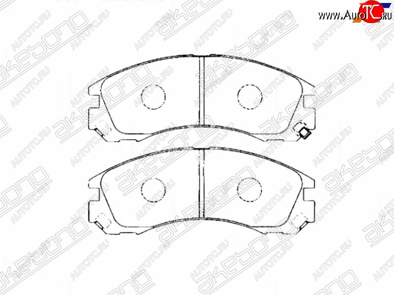 1 999 р. Колодки тормозные перед FR-FL SAT  Mitsubishi Airtek - Outlander  CU  с доставкой в г. Керчь