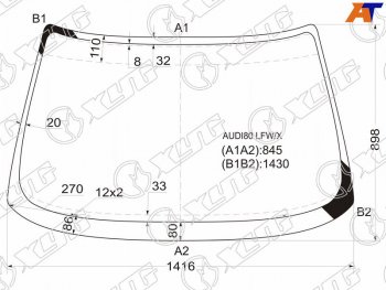 5 599 р. Стекло лобовое Audi 80 86-95 XYG AUDI80 LFW/X  с доставкой в г. Керчь. Увеличить фотографию 1
