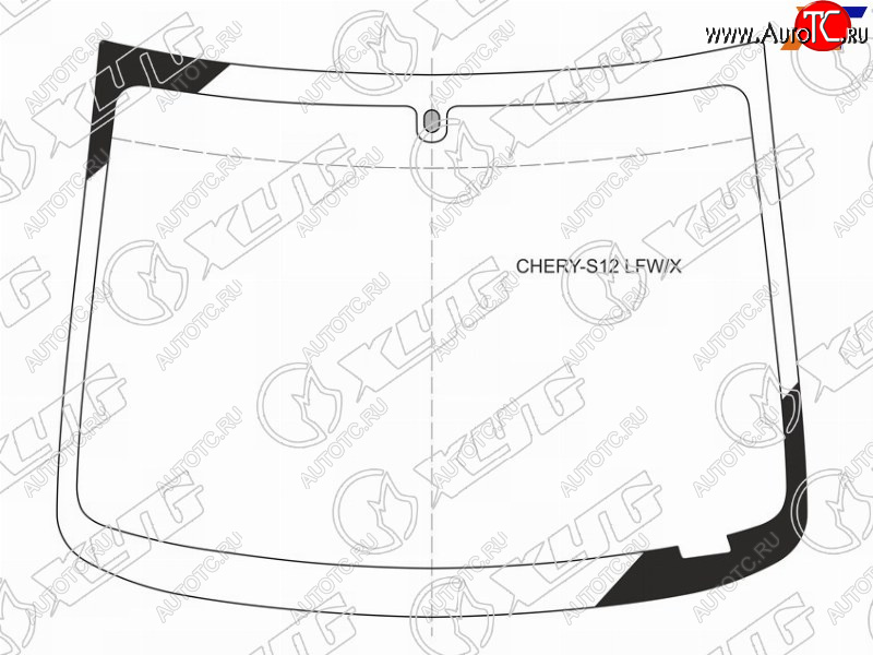 7 199 р. Стекло лобовое CHERY KIMO(S12) 5D HBK 07-15                                                          XYG CHERY-S12 LFW/X  с доставкой в г. Керчь
