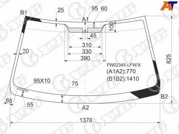 6 249 р. Стекло лобовое Lexus IS 98-05  Toyota Altezza 98-05 XYG FW02345 LFW/X  с доставкой в г. Керчь. Увеличить фотографию 1