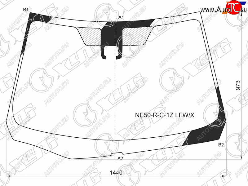 8 899 р. Стекло лобовое (Камера) Toyota Corolla Fielder (E160) 15-17  Corolla Axio (E160) 15-17 XYG NE50-R-C-1Z LFW/X  с доставкой в г. Керчь