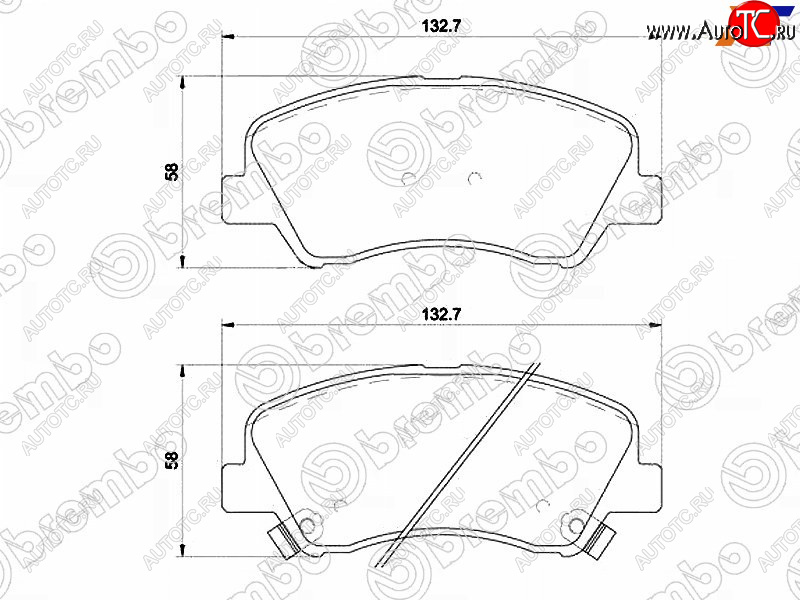 3 879 р. Колодки тормозные передние FR-FL SAT  Hyundai Creta SU (2020-2022)  с доставкой в г. Керчь