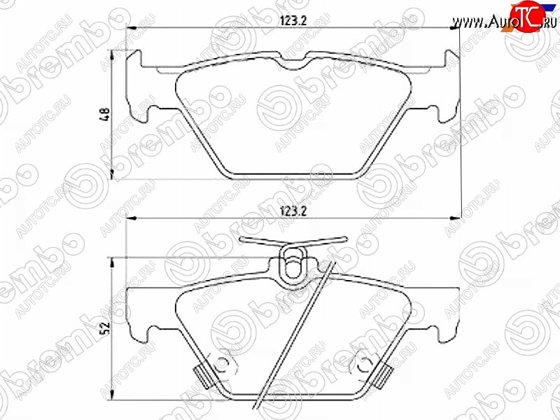 3 889 р. Колодки тормозные задние RH-LH SAT Subaru Legacy BN/B15 дорестайлинг седан (2015-2017)  с доставкой в г. Керчь