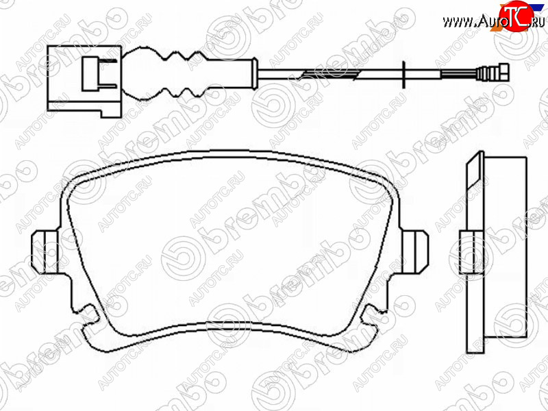 3 599 р. Колодки тормозные LH-RH SAT   Audi A4  B7 (2004-2008), Audi A6  C6 (2004-2010), Audi A8 ( D3,  D4) (2002-2013), Volkswagen Multivan ( T5,  T6,  T6.1,  T7) (2003-2025)  с доставкой в г. Керчь
