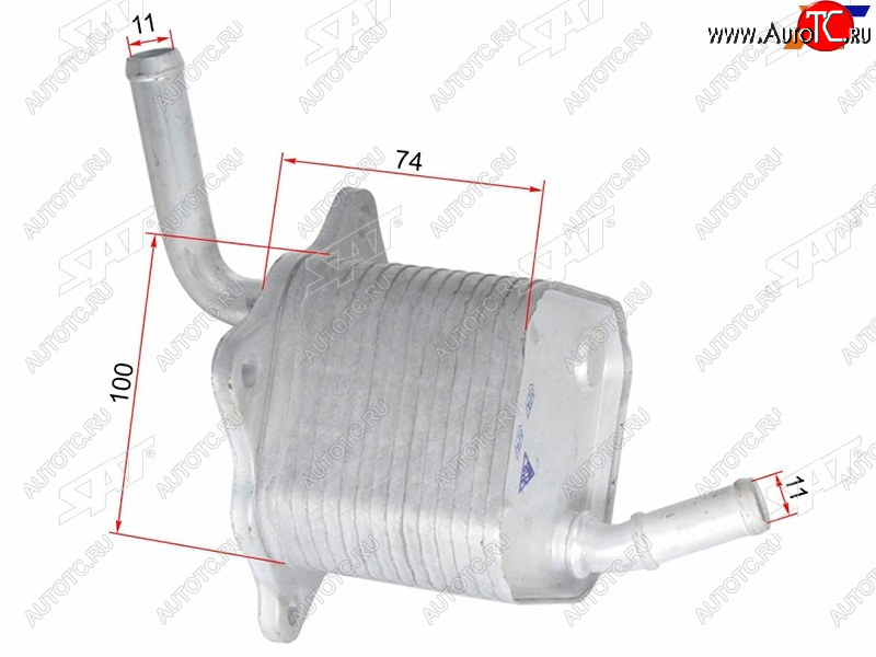 4 399 р. Радиатор масляный TOYOTA FORTUNER 15-HIACE 19-HILUX 15- SAT ST-205-0003  с доставкой в г. Керчь