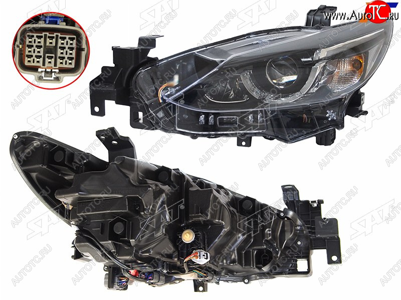 17 499 р. Фара левая (LED) SAT  Mazda 6  GJ (2015-2018) 1 рестайлинг универсал, 1-ый рестайлинг седан  с доставкой в г. Керчь
