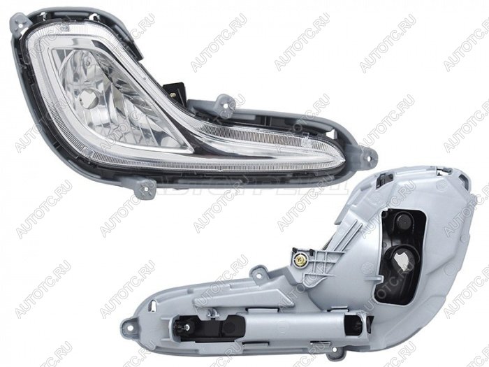 779 р. Правая противотуманная фара SAT  Hyundai Solaris  RBr (2010-2014) седан дорестайлинг, хэтчбэк дорестайлинг  с доставкой в г. Керчь