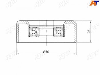 Ролик приводного ремня натяжителя HYUNDAI I30SANTA FETUCSONKIA SPORTAGE 2,0D SAT ST-25281-27001