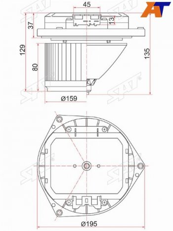 Мотор отопителя салона Infiniti FX35 08-12  Nissan Murano 02-16  Pathfinder 12-21  Teana 08-20  SAT ST-27225-JK60B