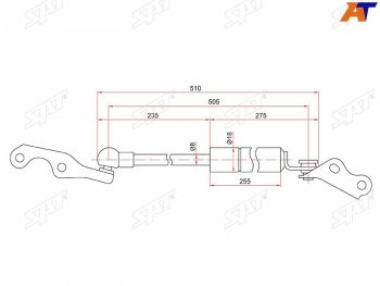 Упор задней двери RH SAT Toyota Vitz  XP10 - Yaris  XP10