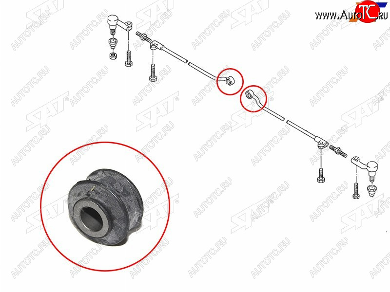 199 р. Сайлентблок Chevrolet Lanos 05-09  Daewoo Lanos 97-08  Nexia 94-16  ЗАЗ Ланос 08-16 SAT ST-7848282B  с доставкой в г. Керчь