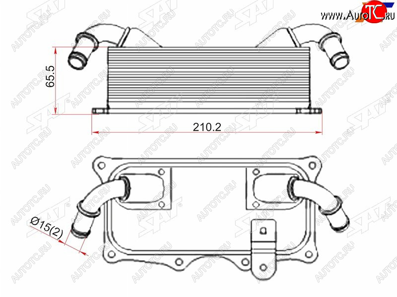 4 549 р. Радиатор масляный PORSCHE CAYENNE 10-PANAMERA 09- SAT ST-94810728122  с доставкой в г. Керчь