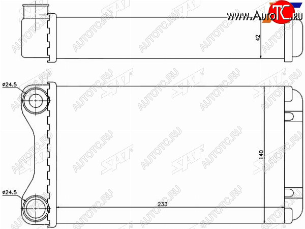 1 899 р. Радиатор отопителя салона  AUDI A4S4 00-09SEAT EXEO 09- SAT ST-AU26-395-0  с доставкой в г. Керчь