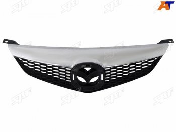 Решетка радиатора SAT Mazda 6 GG лифтбэк рестайлинг (2005-2008) (молдинг хром)