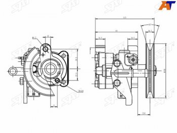 Насос ГУР HYUNDAI ACCENTТАГАЗ 1.6 95-05ELANTRA 1.6 00-06 SAT ST-VP309
