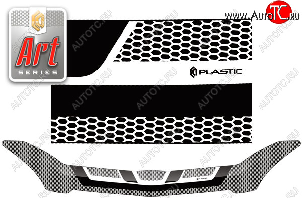 2 199 р. Дефлектор капота CA-Plastic  Toyota Corolla  E120 (2004-2007) хэтчбек рестайлинг (Серия Art серебро)  с доставкой в г. Керчь