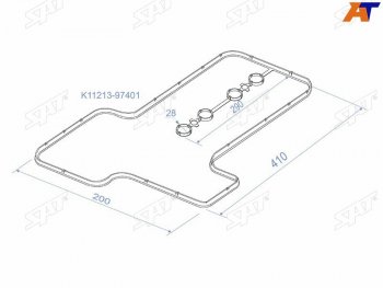 241 р. Прокладка клапанной крышки TY K3VE, 3SZ-VE, 00- BBCamiDuetPassoRush SAT K11213-97401  с доставкой в г. Керчь. Увеличить фотографию 1