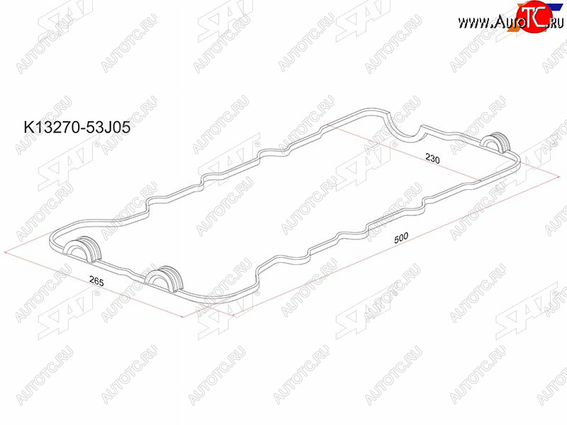 293 р. Прокладка клапанной крышки NS SR16SR18SR20 -96 SAT K13270-53J05  с доставкой в г. Керчь