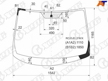 10 899 р. Стекло лобовое Toyota Alphard (H10) 02-08 XYG RC20-R LFW/X  с доставкой в г. Керчь. Увеличить фотографию 1