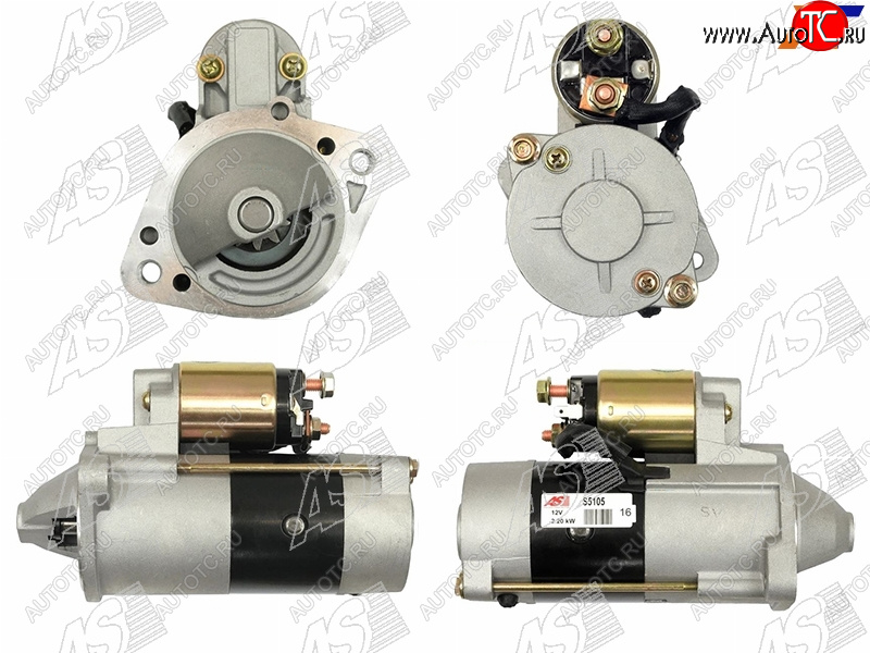 20 999 р. Стартер Mitsubishi Galant 83-86  L200 96-16  Lancer 88-91  Pajero Sport 08-17 (2,2 kW Z=10)      AS-PL S5105  с доставкой в г. Керчь