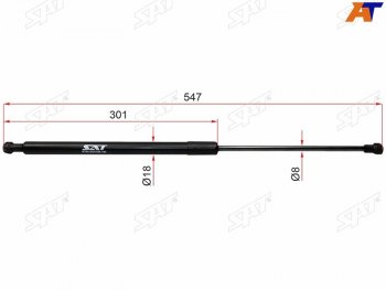 Упоры капота SAT Toyota Mark X  X120 (2004-2009)