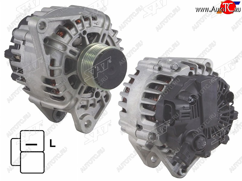 12 799 р. Генератор KIA CEED/RIO/HYUNDAI I30/GETZ 1.4D-1.6D 02- D4F# 12V 120A SAT ST-85-0099, st850099 SAT ST-85-0099  с доставкой в г. Керчь