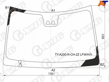 10 499 р. Стекло лобовое с обогревом щеток + 2 камеры TOYOTA RAIZE 19-  DAIHATSU ROCKY 19-                    XYG TY-A200-R-CH-2Z LFW/H/X  с доставкой в г. Керчь. Увеличить фотографию 1