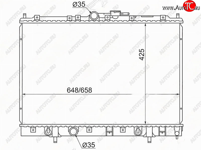 6 949 р. Радиатор MITSUBISHI PAJERO IO  PININ 1.8  2.0 98-07 SAT mc00012  с доставкой в г. Керчь