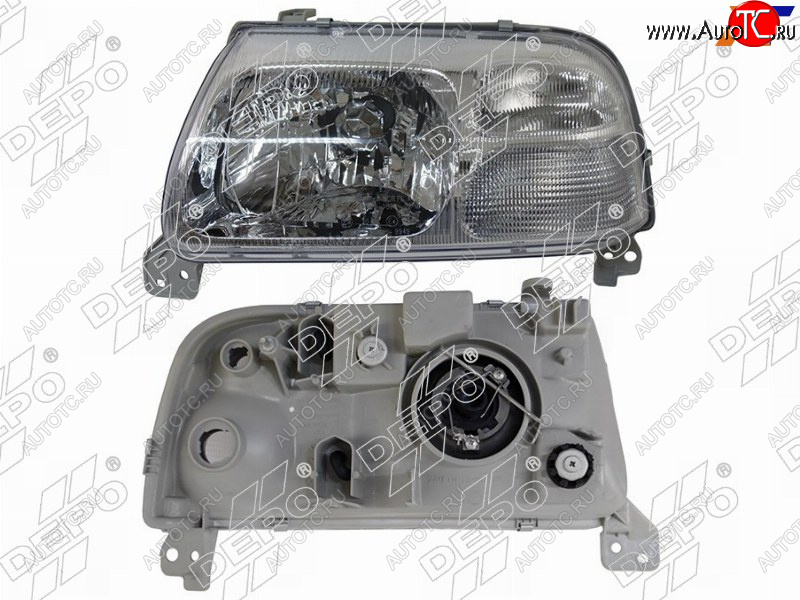 8 999 р. Фара SUZUKI GRAND VITARA 97-05 LH под электрокорректор (Евросвет) DEPO 218-1114L-LD-EM  с доставкой в г. Керчь