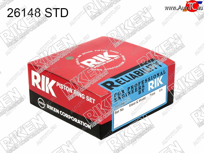 2 359 р. Кольца поршневые (комплект) STD G1516A G15B RIKEN  Suzuki Swift  ZC (2003-2008) дорестайлинг, хэтчбэк 5 дв.  с доставкой в г. Керчь