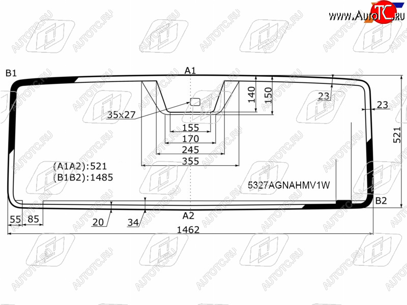 13 599 р. Стекло лобовое (Обогрев полный Антенна Датчик дождя) Mercedes-Benz G-Class 12-18 FUYAO 5327AGNAHMV1W  с доставкой в г. Керчь