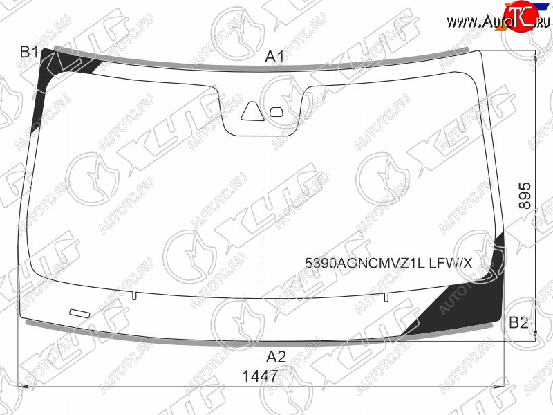 14 449 р. Стекло лобовое (Камера Датчик дождя Молдинг 4D SED) Mercedes-Benz CLS-Class 17-21 XYG 5390AGNCMVZ1L LFW/X  с доставкой в г. Керчь