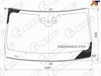 13 799 р. Стекло лобовое (Две камеры Датчик дождя Молдинг 4D SED) Mercedes-Benz CLS-Class 17- XYG 5390AGNCMVZ LFW/X  с доставкой в г. Керчь. Увеличить фотографию 1