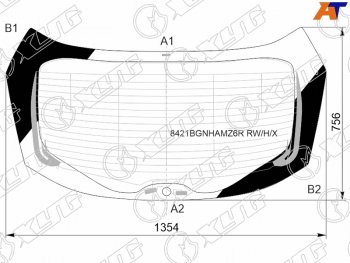 Стекло заднее (Цвет зеленый Обогрев Антенна Молдинг) Toyota C-HR 19-23 XYG 8421BGNHAMZ6R RW/H/X